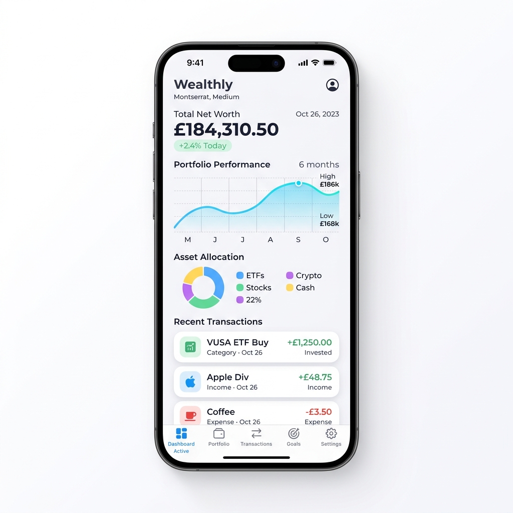 Fintech Mobile App UI Mockup